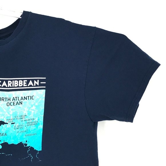 Royal Caribbean Mens Shirt Large Blue Short Sleeve Cruise Souvenir Tourist Tee - Picture 9 of 12